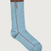 BLUE SOCKS WITH STRIPE