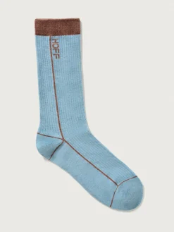 BLUE SOCKS WITH STRIPE