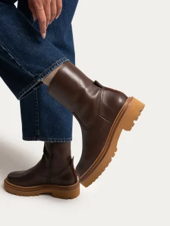 BOTTE EN CUIR OFFICE MARRON