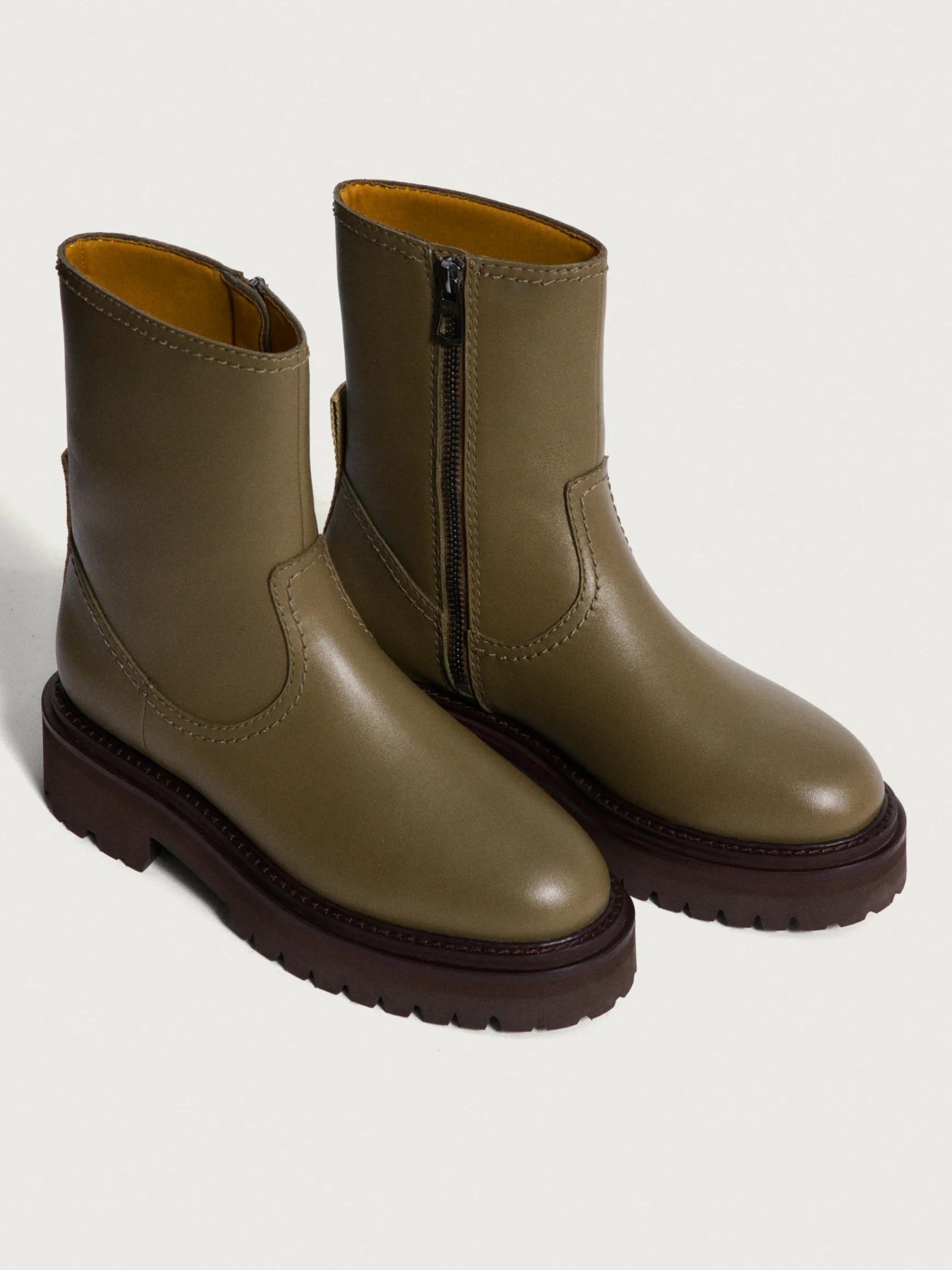 BOTTE EN CUIR OFFICE VERT